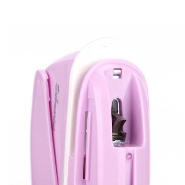 Imagem de Máquina de Grampear Abs Sem Grampo, Livro, Papel, Grampeador Grátis para Escola de Escritório (rosa, verde) (Roxo)