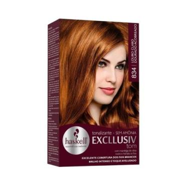 Imagem de Tintura Tonalizante Haskell 834 Louro Claro Dourado Acobreado