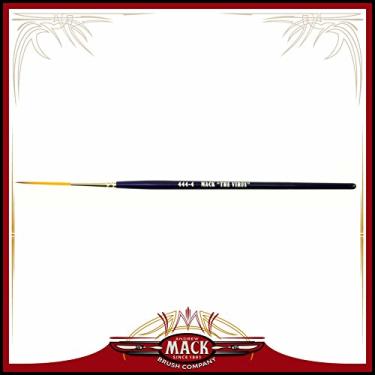 Imagem de Pincel de rolagem Andrew Mack The Virus Script Pinstriping Tamanho 4 Série 444 com mistura especial Golden Taklon, 3,5 cm de comprimento fora