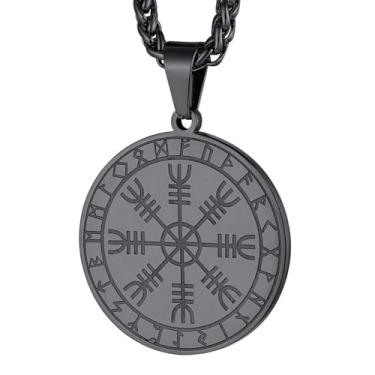 Imagem de FaithHeart Colar masculino viking com martelo de Thor, pingente de amuleto nórdico Mjolnir vintage com corrente de trigo resistente, joia de aço inoxidável (caixa de presente), Aço inoxidável