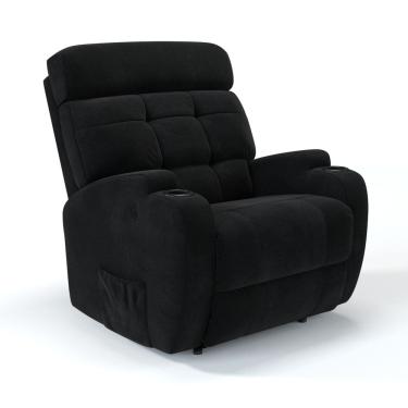 Imagem de Poltrona Do Papai Reclinável Elétrica Com Massagem Em Tecido Bouclé