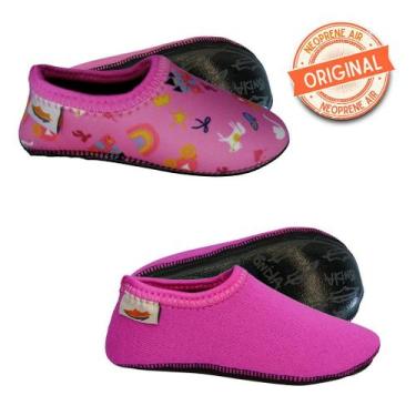 Imagem de Kit 2 Sapatilhas Neoprene Air Original Antiderrapante  Encantada + Ros