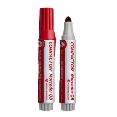 Imagem de Marcador para Quadro Branco Compactor Vermelho com Traço Variante de 2