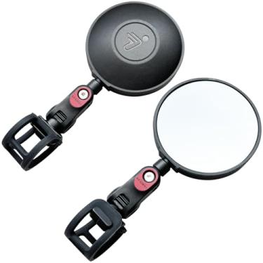 Imagem de Espelho retrovisor de scooter elétrico universal para todas as scooters Segway Ninebot (exceto Air T15), compatível com MAX G2/F2/E2 G, E, série F, pacote com 2, visão grande angular ajustável