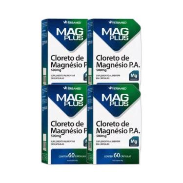 Imagem de Kit 4x Vitamina Cloreto de Magnésio P.A. 60 cps - HERBAMED