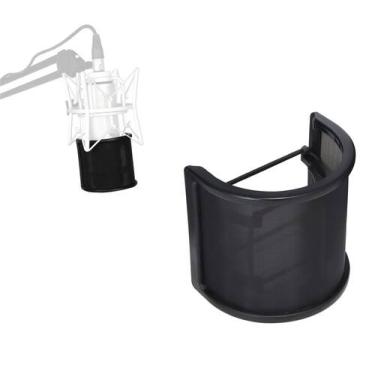 Imagem de Pop Filter,filtro,anti puff c/tela metálica curva p/microfone condensa