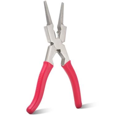 Imagem de Alicate de soldagem MIG de 20 cm, alicate multifuncional de soldagem MIG de aço carbono com alça isolada, ferramentas de corte de fio de nariz longo - confiável e durável