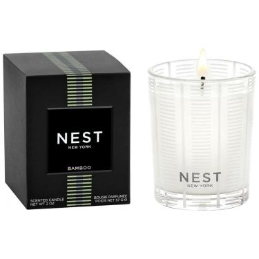Imagem de Vela de Vidro NEST New York Scented Votive, Bambu 2 oz, Queima por até 28 Horas, Recipiente de Vidro Reutilizável