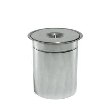 Imagem de Lixeira Pia Cozinha Embutir Granito Em Inox - Inovar Metais, 10 Litros