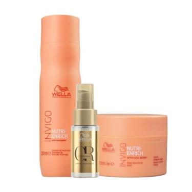 Imagem de Kit Nutri Enrich Shampoo, Máscara e Oil Reflections - Wella