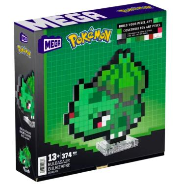 Imagem de Mega Construx Pixel Art Pokémon Bulbasaur HTH75 Mattel