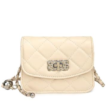 Imagem de Bolsa tiracolo quadrada pequena feminina - bolsa de ombro elegante, leve e elegante para uso diário, Branco, Tendência