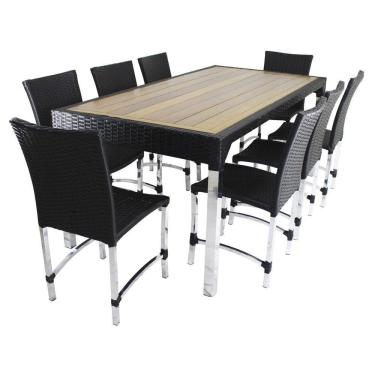 Imagem de 6 Cadeiras Cannes E Mesa Retangular C- Tampo Cozinha Edícula Tabaco