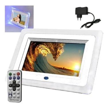Imagem de 2X Porta Retrato Digital 7 Polegadas Lcd Relógio Mp3 Sd Usb