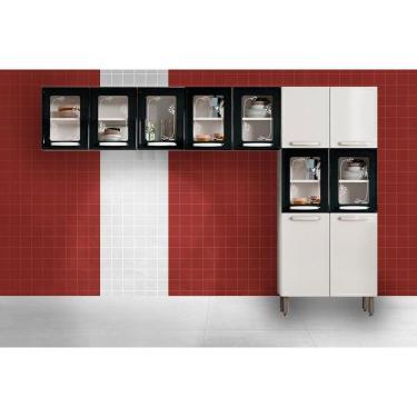 Imagem de Cozinha Modulada Bertolini Evidence 3 Peças (2aéreos+1paneleiro) Cpt61 Branco-preto-bertolini