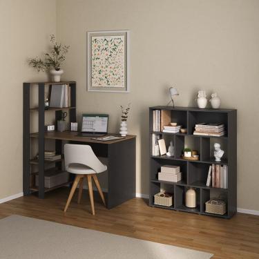 Imagem de Conjunto Sala de Estar: Escrivaninha Match + Estante Book