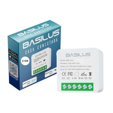 Imagem de Mini Interruptor Inteligente Wifi Smart 2ch CANAIS Automação Comp. Alexa