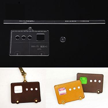Imagem de NW Porta-cartões de acrílico modelo bolsa de couro padrão de couro acrílico modelos de couro para bolsa de cartão