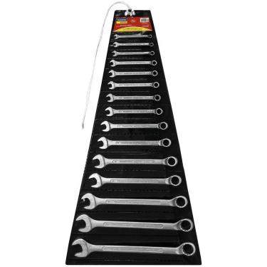 Imagem de Jogo De Chaves Combinadas Com Corpo Forjado Em Aço Especial Cromado 15 Peças Em Milímetro