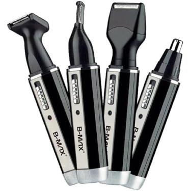 Imagem de Aparador de Pelos 4 em 1 | Recarregável 3 W | Recarregável para Nariz, Sobrancelha, Barba e Detalhes com Lâmina Inox