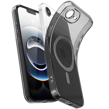Imagem de Svanove Capa transparente macia para iPhone 16e fina magnética, compatível com Magsafe Minimalista Ultra Fina Transparente Silicone SafeCase, Não Amarelecimento Borracha TPU Bumper Mag Safe Cover
