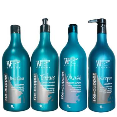 Imagem de Kit Shampoo, Cond, Máscara e Creme de Pentear para Cabelos com Caspa, Pontas Secas, Oleosos e Mistos 4L