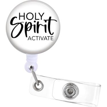 Imagem de Plifal Clipe de suporte para crachá - Espírito Santo retrátil para crachá de identidade com clipe jacaré, escritório, enfermeira, enfermeira, trabalhador médico, acessórios para estudantes presentes