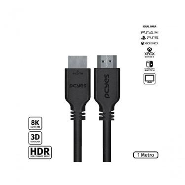 Imagem de Cabo Hdmi Ultra 2.1 28awg Puro Cobre 8k 1 Metro - Phm21-1