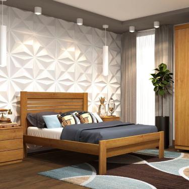 Imagem de Cama Casal Safira Tcil Móveis Cinamomo