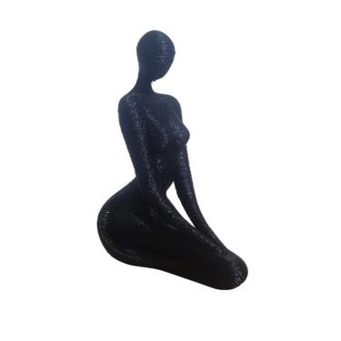 Imagem de Estatueta Decorativa Moderna Mulher Sensual Escultura Chique Preto