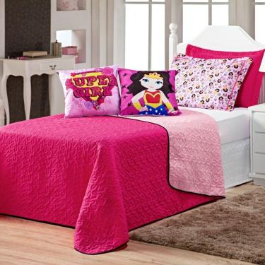 Imagem de Cobre Leito Super Girl Almofadas 05 Peças