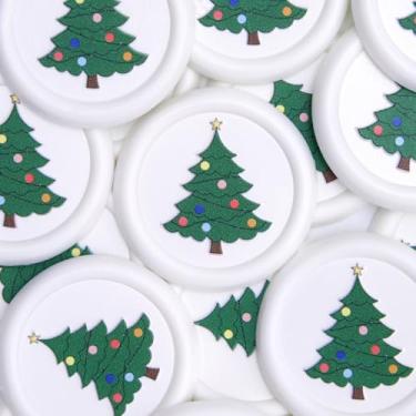 Imagem de 20 peças de adesivos de selo de cera de Natal adesivos autoadesivos de selo de envelope para árvore de Natal ótimos para presentes de convite de Natal decoração de envelope de cartão de felicitações