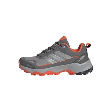 Imagem de adidas Tênis de caminhada feminino Terrex Skychaser Ax5 Gore-tex, Cinza/prata fosco/laranja semiimpacto, 40