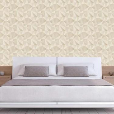 Imagem de Papel De Parede Triângulos Pirâmide Geométrico Claro Adesivo - LRP