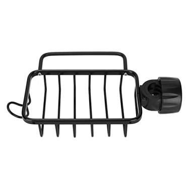 Imagem de Alomejor Suporte de Esponja, Rack de Armazenamento de Torneira, Com Rack de Drenagem e Prateleira de Toalhas para Pia de Cozinha, Organizar Esponjas, Purificadores, Saboneteira, Toalhas, (Preto)