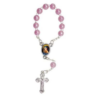 Imagem de 50 unidades Mini Terço com Foto Nossa Senhora das Dores - SJO Artigos 