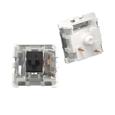 Imagem de Teclado mecânico KS-9 de 3 pinos vermelho marrom azul verde branco RGB silencioso clique linear tátil compatível Cherry MX (preto, 1 peça)