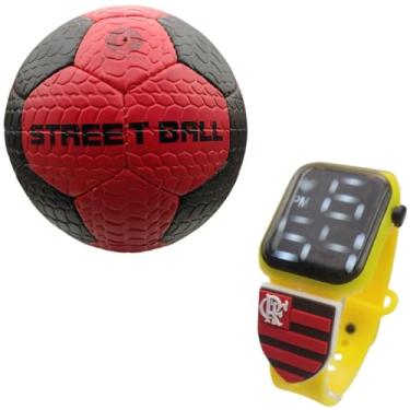 Imagem de Kit Flamengo Bola Futebol Sintética Relógio Infantil Mengo 4