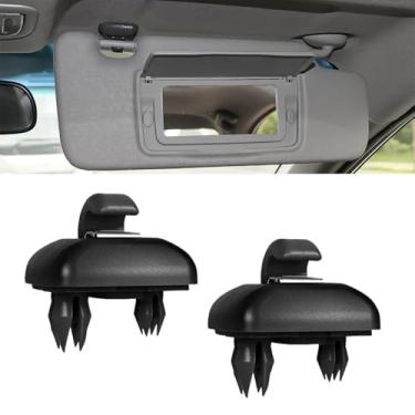 Imagem de KUQUTIDY 2 peças de clipes de viseira de sol interno para Audi Q5 Q3 A1 A3 A4 A5 S3 S4 S5 TT, gancho de suporte de protetor solar interno de carro atualizado, suporte de gancho de viseira OEM