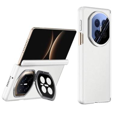 Imagem de FWYANZH Capa à prova de choque para Huawei Mate X7, capa traseira translúcida fosca para proteção de lente de câmera, suporte de dobradiça, branca, Mate X7