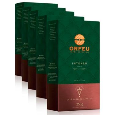 Imagem de Café Moído Premium Orfeu Intenso Kit 5 Pacotes de 250g