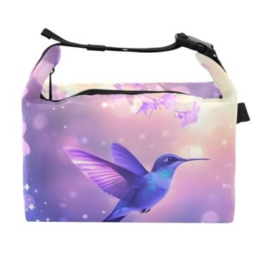 Imagem de STAYTOP Linda lancheira beija-flor com fivela de alça, lancheira isolada para meninos e meninas, lancheira térmica para trabalho escolar