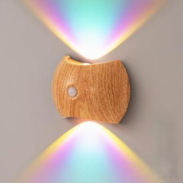 Imagem de Luminária de parede LED recarregável para interiores, sem fio, estilo vintage, com controle remoto, cúpula de tecido, sem necessidade de conexão à energia, 2 peças, 5000 mAh, recarregável, p