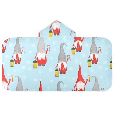 Imagem de Burbuja Toalha de banho com capuz de laço rosa para crianças, toalha de praia de pelúcia macia absorvente para chá de meninas e meninos 3-10 anos, 61 x 127 cm