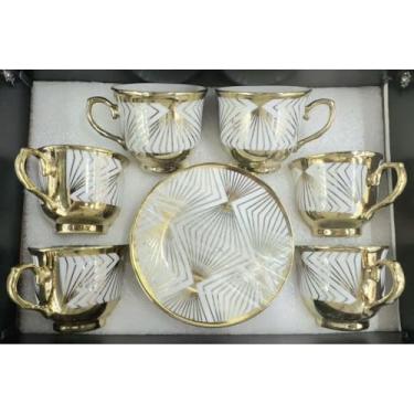 Imagem de Xícara de café/cha kit com 6 conjunto (12 peças) de Cerâmica em porcelana xícara de café(Xicara D173-3/6 conjunto)