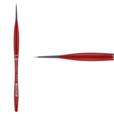 Imagem de Pincel Borciani Bonazzi Unico Silver Synthetic Series 810, redondo 2 x 0 - pincel de cabo médio feito à mão na Itália, sem crueldade, acrílico, óleo, aquarela, precisão elástica