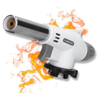Imagem de Maçarico Culinário Profissional Gourmet Multiuso Acendimento Automático Chama Regulável Faz Pequenas Soldas