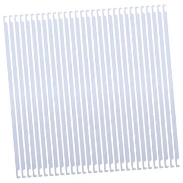 Imagem de VOSAREA 50 peças de palitos organizadores de arquivos de metal branco resistente para pendurar trilhos de arquivo para armazenamento de documentos, suporte de fácil instalação para escritório, casa