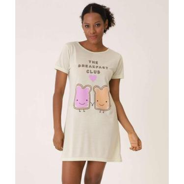 Imagem de Camisola Estampa Frontal Manga Curta Marisa-98017, Verde, G