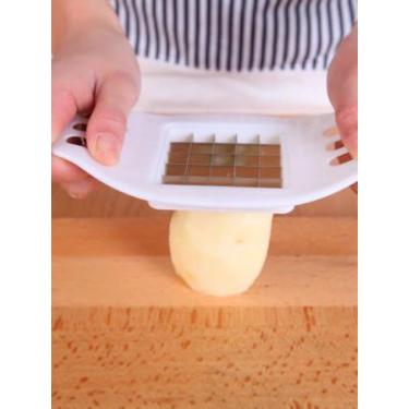 Imagem de Cortador de Batata Palito e Legumes Fatiador Batata Frita Manual – Aço Inox 36 Lâminas, Corte Perfeito em Segundos